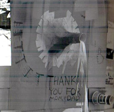 A decoration of the college dormitory wall of Karl Marxhausen. The photo was taken from http://karl.marxhausen.net/bio.html
