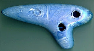 An ocarina (back side) from the early 1960s. The image was taken from http://easyweb.easynet.co.uk/~bgwaters/ocarina.html