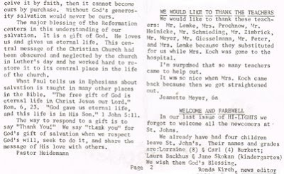 Page 2 (bottom part) of the October 1967 issue of Hi Lights, the student newspaper of St John Elementary School in Seward, Nebraska.