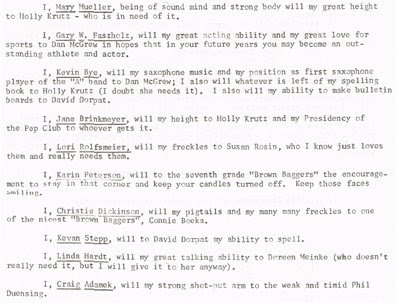 Page 9 (top half) of the May 1968 issue of Hi Lights, the student newspaper of St John Elementary School in Seward, Nebraska. The image was scanned from a paper copy belonging to Steve Sylwester.