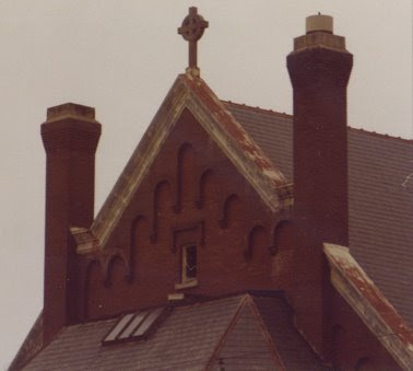A detail of the old St John Church in Seward, Nebraska. Scanned from a photo taken by Steve Sylwester.