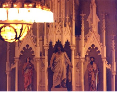 A detail of the old St John Church in Seward, Nebraska. Scanned from a photo taken by Steve Sylwester.