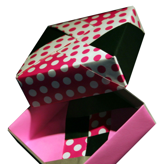 ORIGAMI CONSTRUCTIONS: origami square box + folding instructions