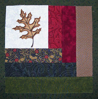 An extra leaf quilt block will be my first Give-Away for this blog.
