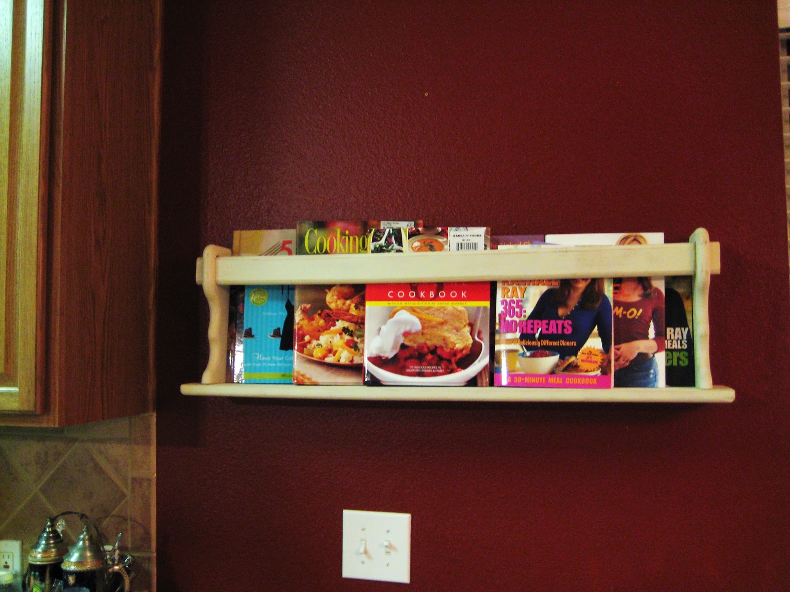 Kitchen wall cabinet sizes Kitchen Cookbook Wall Shelf