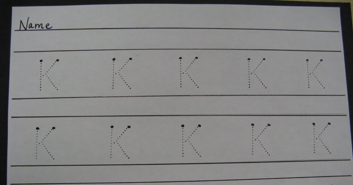 MORNING PRE-K: HANDWRITING PRACTICE WITH LETTER "K"
