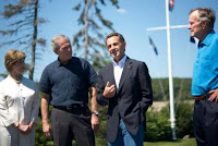 M.Sarkozy chez les Bush