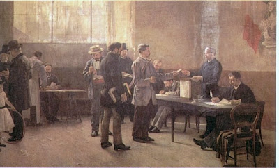 premiers isoloirs de la République l'isoloir