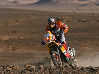 Cyril Despres(F) sur KTM moto Dakar