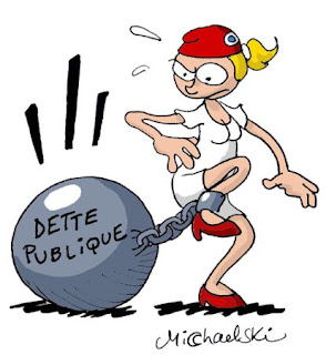 marianne enchainée au boulet de la dette