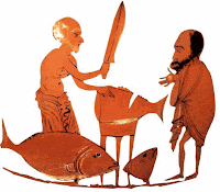 le métèque poissonnier vase grec
