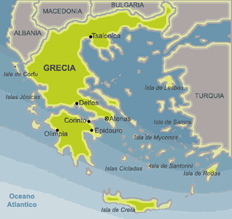 Delfos Grecia Mapa