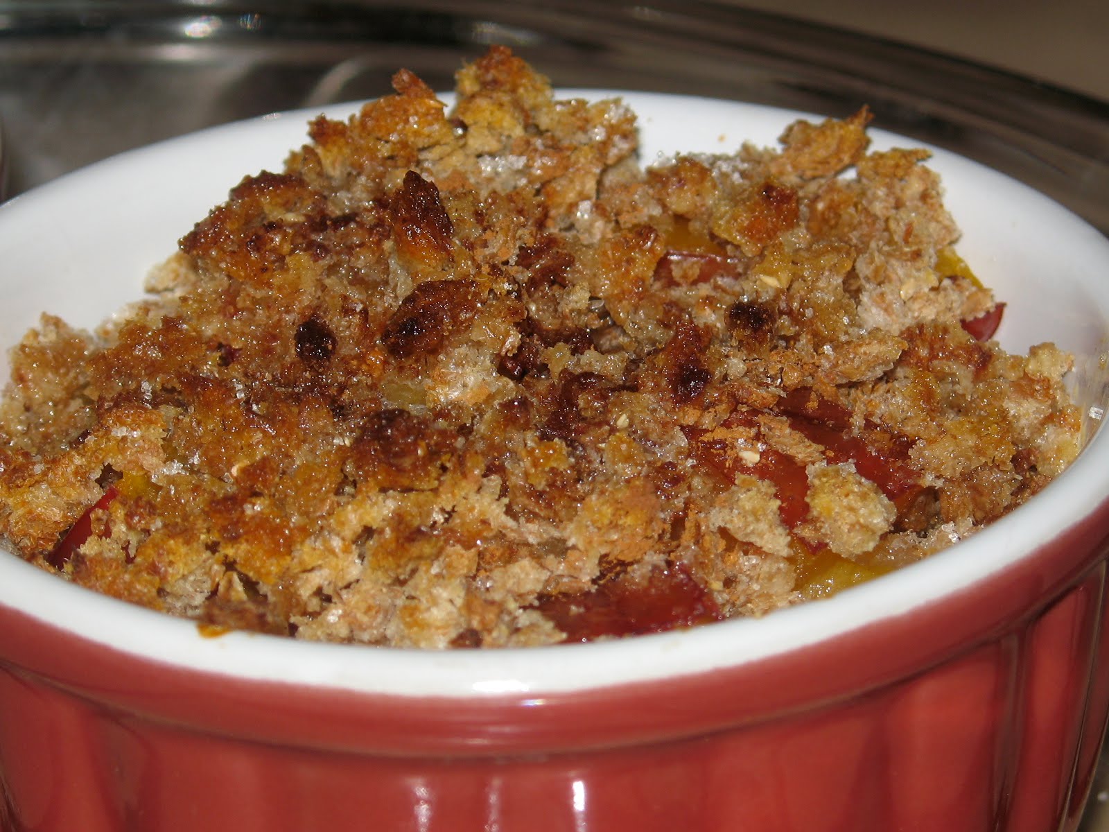 Domestic Divas Blog Meatless Monday Individual Plum Crumbles with
