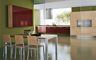 Grey oak veneer and glossy white lacquer Kitchen Design - Kitchen Designs
