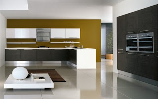 Grey oak veneer and glossy white lacquer Kitchen Design - Kitchen Designs