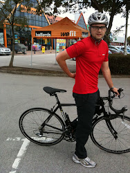 Tris on his bike!