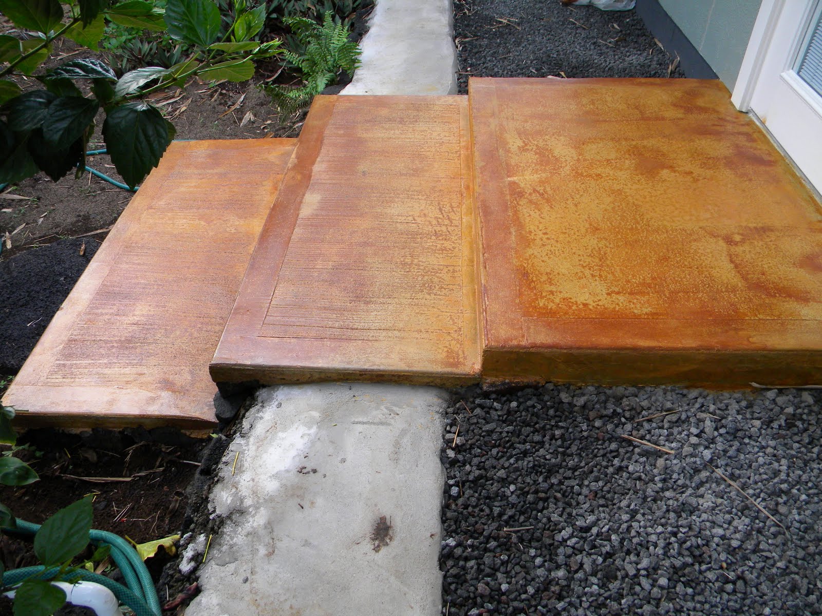 Uli Kai Hale Blog Color Staining the Concrete with Iron Sulfate