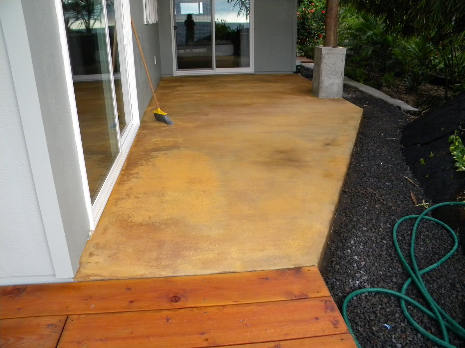 Uli Kai Hale Blog Color Staining the Concrete with Iron Sulfate