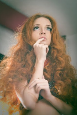Beautiful redheads Hair Model with Very Long Straight Bright Red Hair dating