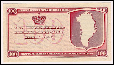 Greenland Currency money image 100 krone banknote