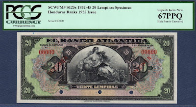 Honduras Banco Atlantida 20 Lempiras banknote world paper money