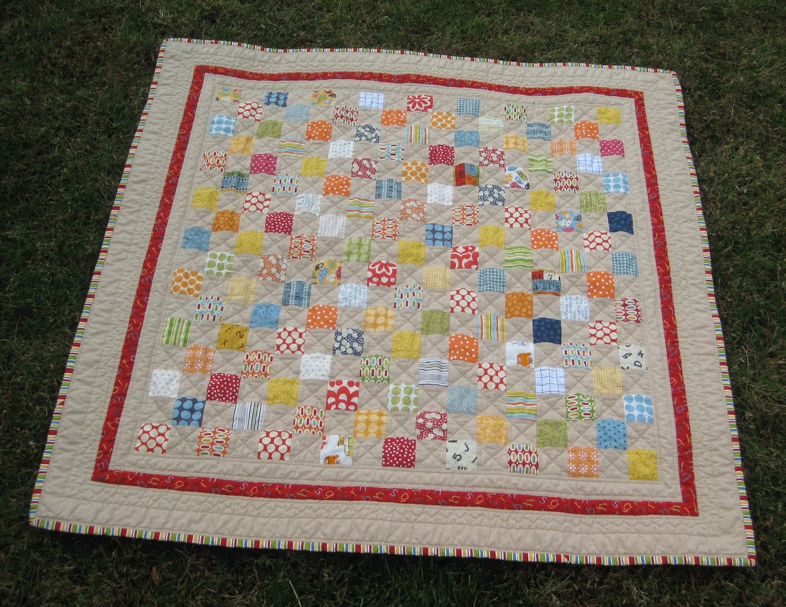 Teaginny Designs Scrappy Squares Baby Quilt