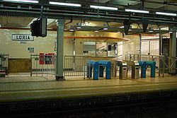 Vista de la estación Loria de la línea A