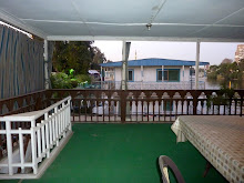 Jamie's houseboat deck