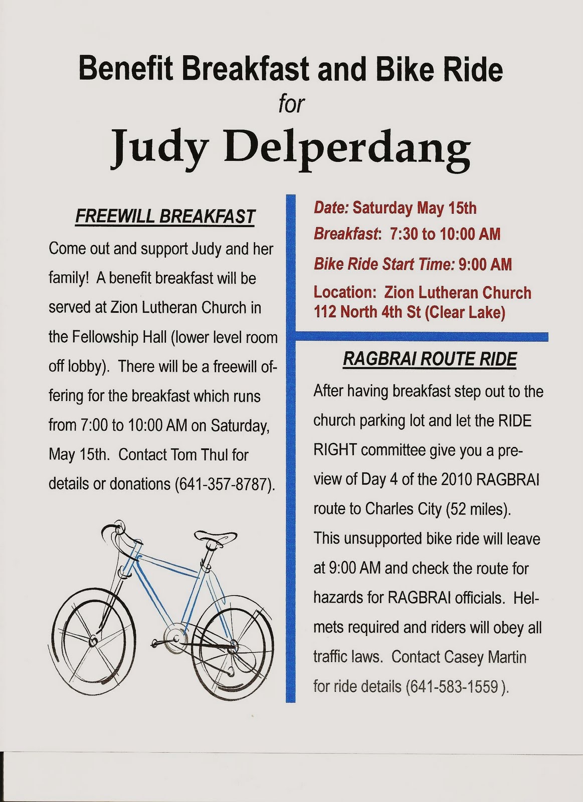 North Iowa Spin and E=MC2 Breakfast, bike ride and more importantly a