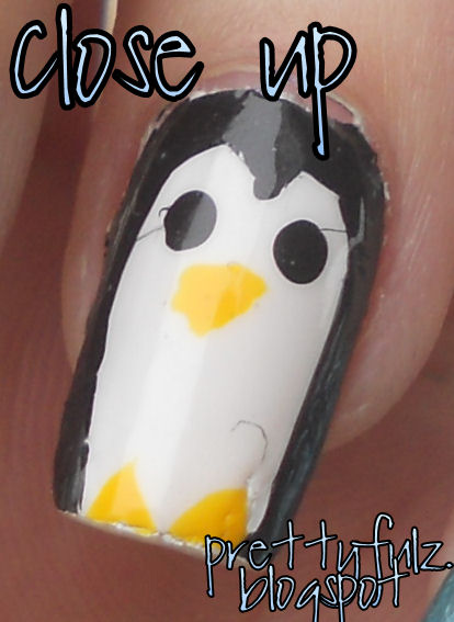 Nail Art Penguin