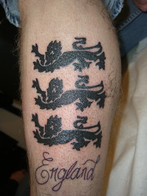 The Three Lions Tattoos Design has made by a lot of Holligans The Three Lions Tattoos Design has made by a lot of Holligans