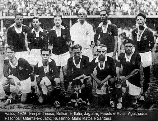 FOTO DO TIME VASCAÍNO CAMPEÃO CARIOCA DE 1929.