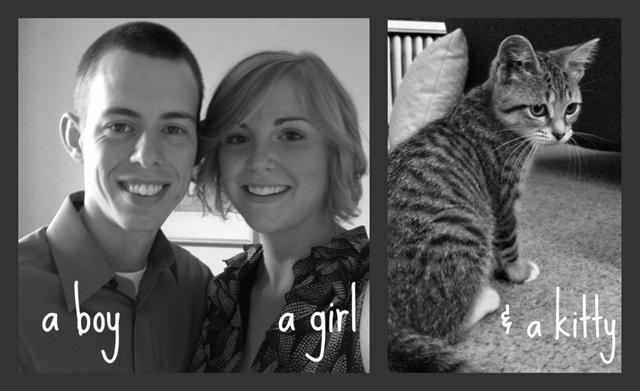 a boy, a girl, & a kitty