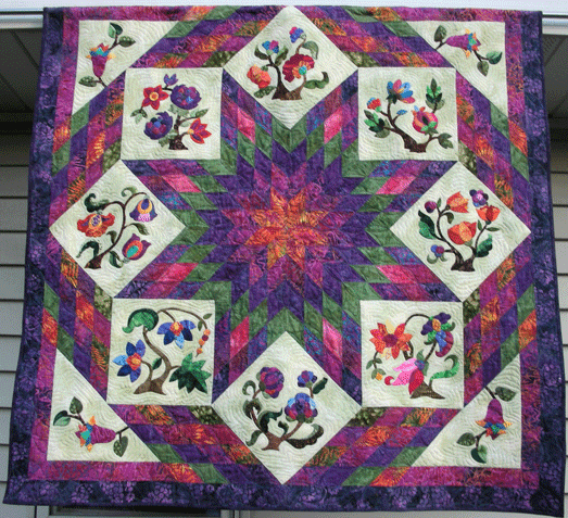 Dee s Quilted Moose: Jacobean Floral meets Lone Star and Beyond