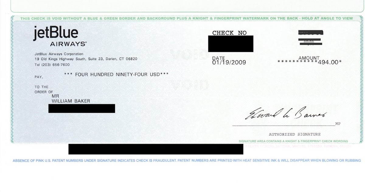 My JetBlue Lawsuit Check arrived!