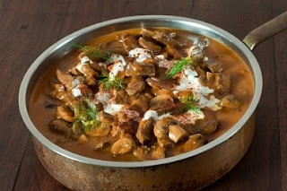 Strogonoff de pollo Strogonoff de pollo