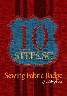 Sewing a Fabric Badge in Photoshop Tutorial: Final Result