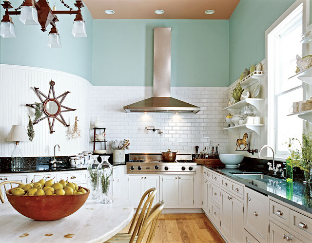 turquoise kitchen