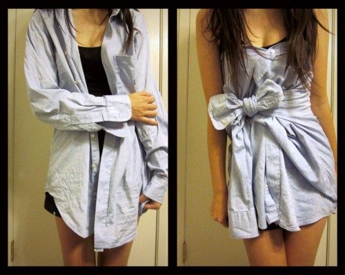 make a dress out of a shirt
