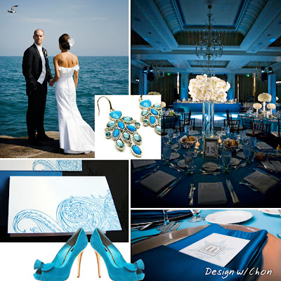 silver and turquoise wedding