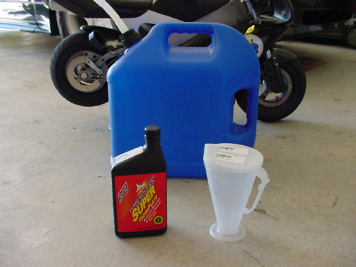 petrol and two stroke oil