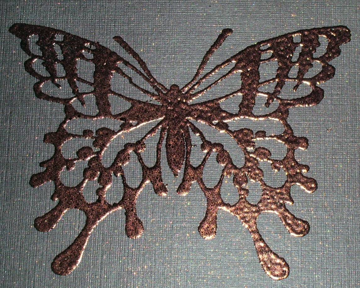 EKDuncan My Fanciful Muse Butterfly Necklace Glitter Art Paper Jewelry Project
