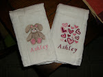 Customized baby burp cloths.