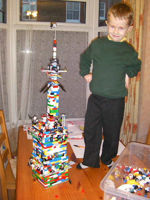 finished article - huge lego tower