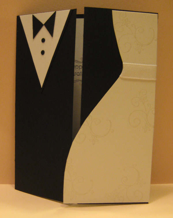 Great Minds Ink Alike Bride and Groom Wedding Card