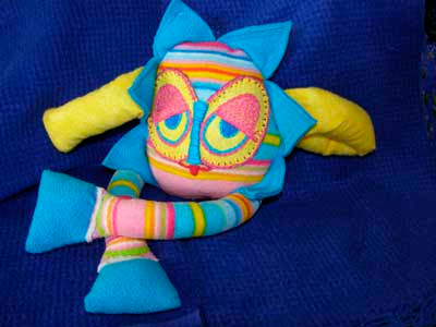 Soft sculpture flower guy