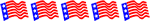 US flag patriotic border