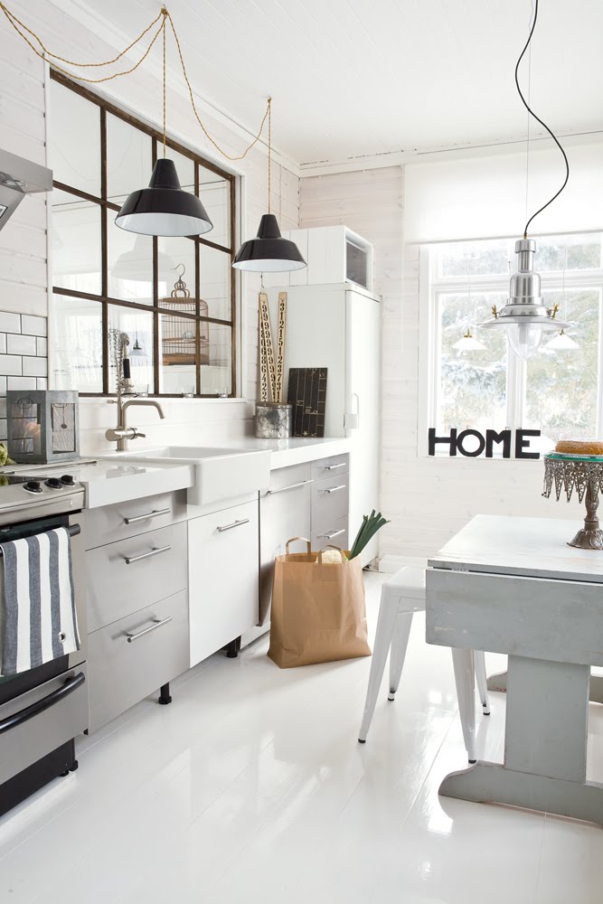 Vintage chic: moderne landkjøkken/ modern country kitchen