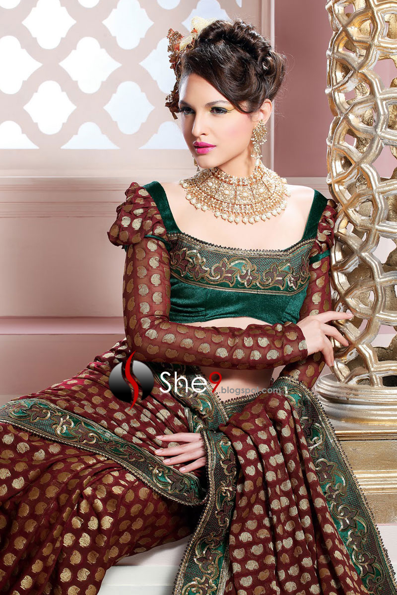 anarkali saree design