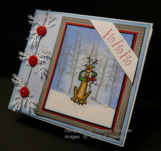 Hand stamped Christmas Card, Gina K Designs